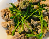 豚こまぎれ肉＆豆苗のサッと炒め作り方3写真