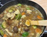 芽キャベツ、キノコのチキンカレー作り方4写真