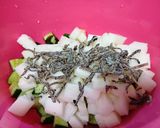夏の常備菜❣ 長芋ときゅうりの梅肉和え作り方4写真
