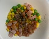 レンジクリーミーピリ辛シーフード炒飯弁当作り方4写真