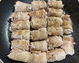 豚肉巻の玉ねぎ炒め盛り作り方2写真