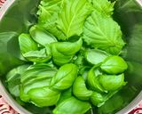 自家製大葉バジルとあさりの炊き込みご飯作り方2写真