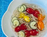 子供喜ぶ　金魚そうめん風（グルテンフリー作り方5写真