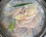鶏皮の焼き鳥　茹で皮バージョン作り方1写真