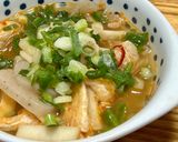 大根の皮と残り物野菜で具沢山ピリ辛スープ作り方4写真