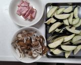 茄子とベーコンの麺つゆアンチョビパスタ作り方1写真
