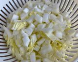 白菜の茎とえびとセロリのスープ♪作り方2写真