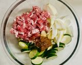 ズッキーニと豚肉の梅肉レンジ蒸し作り方3写真