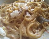 梅納豆カルボナーラ風パスタ　超簡単作り方6写真