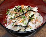 簡単🍣みょうがとカニカマ塩昆布の混ぜ寿司作り方5写真