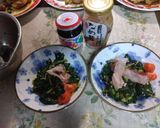 青菜のおひたしにのりの佃煮を和えて!作り方13写真