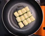 簡単！ズッキーニで包んだうずまき一口餃子作り方5写真
