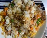 レンジ簡単中華風ロコモコ味炒飯弁当作り方10写真