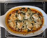焼くまで５分　チキンのトマトパスタ焼き作り方4写真
