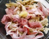 レンジで簡単！豚こま舞茸白菜作り方2写真