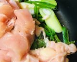 鶏肉と長ネギのしょう油炒め作り方1写真