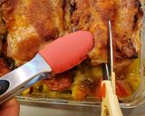 野菜たっぷりローストチキン作り方8写真