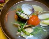 あさりとミニトマトのコンソメスープ作り方7写真