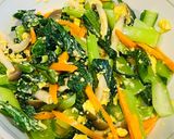 電子レンジで！小松菜ときのこの卵炒め風作り方6写真