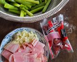 アスパラベーコンのペペロンチーノ作り方1写真