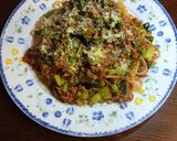 簡単☆挽き肉と小松菜のトマトパスタ作り方5写真