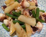 たこと山芋のピリ辛にんにく炒め作り方4写真