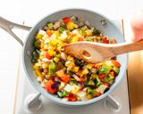 しらすと夏野菜のガパオ風ライス作り方8写真
