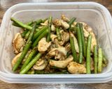 【糖尿病弁当】鳥もも肉とニンニクの芽炒め作り方7写真