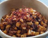 タケノコ挽き肉甜麺醤炒めをレタスで包む作り方3写真