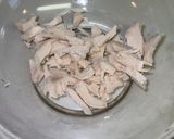 ゆかりで簡単梅風味鶏肉もやしナムル作り方1写真