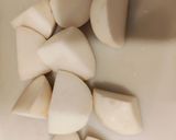 かぶとわかめの豆腐味噌汁作り方1写真