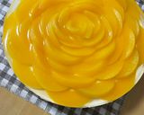 桃缶でバラのレアチーズケーキ作り方14写真