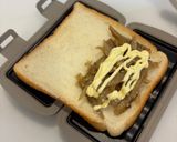 （レンチンホットサンド）きんぴらマヨ作り方1写真
