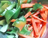【おつまみ🍺】ピーマン人参チーズ揚げ焼き🫑酒沼🥕作り方1写真