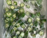 下処理したパラパラ冷凍オクラ作り方5写真