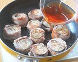 豚バラ肉の丸ごとナス巻き かば焼き風♪作り方5写真