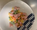 レンジ簡単梅油淋鶏味オムライス弁当作り方1写真