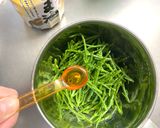 シーアスパラとシーチキンのカレー風味和え作り方3写真