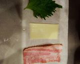 生春巻き焼き　大葉&チーズ&ベーコン作り方2写真