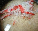 かにの茹で汁でカニご飯作り方1写真