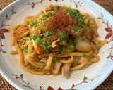 レンチンで！ズボラな豚キムチうどん作り方4写真