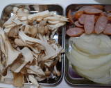 激うま♬三種のきのこと甘栗クリームパスタ作り方1写真