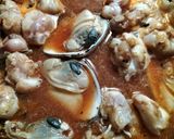 ジブラルタル🇬🇮白身魚と白貝の炒め煮サピカ作り方3写真
