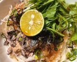 鯖と大根サラダのおろしだし醤油うどん作り方6写真