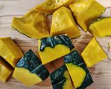 レンジで簡単❢かぼちゃの煮物❤醤油麴作り方1写真