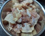 中島菜と鶏もも肉のいしるバター炒め作り方4写真