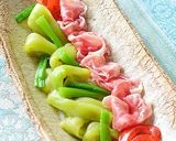 レンジで簡単 翡翠なすと生ハムの前菜♪作り方6写真