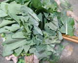 簡単　のらぼう菜と豚こまのゴマ油醤油炒め作り方5写真