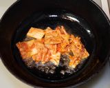 豚肉とキムチと豆腐の辛ラーメン作り方2写真