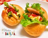 コンソメふわたまご🍳昔のハムエッグロール和製洋食作り方5写真